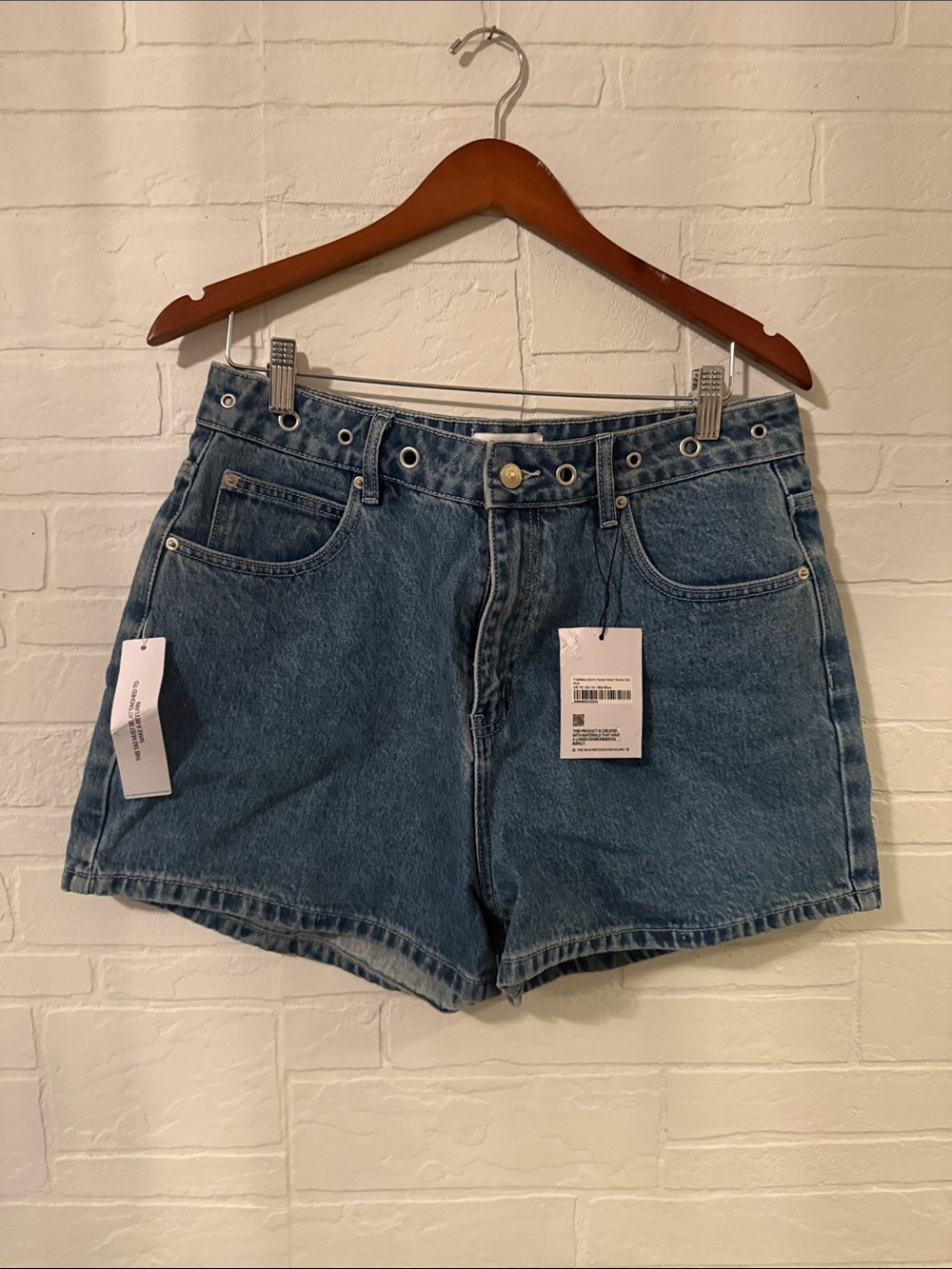 Princess Polly High-Waist Denim Shorts